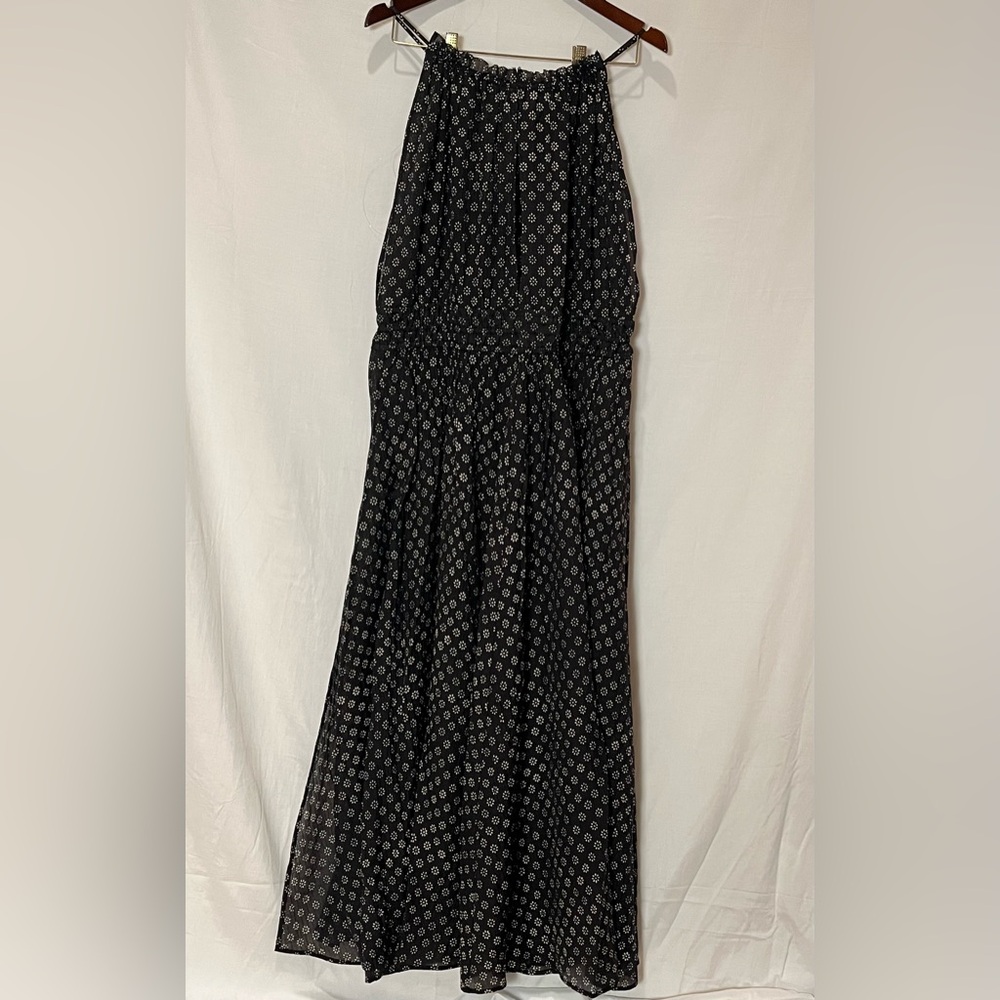 NWT - J. Crew Women’s Crinkled Maxi Dress - Black/White Block Print - Sz M - Picture 6 of 15